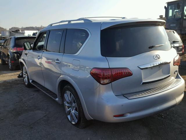 JN8AZ2NC9C9317160 - 2012 INFINITI QX56 SILVER photo 3