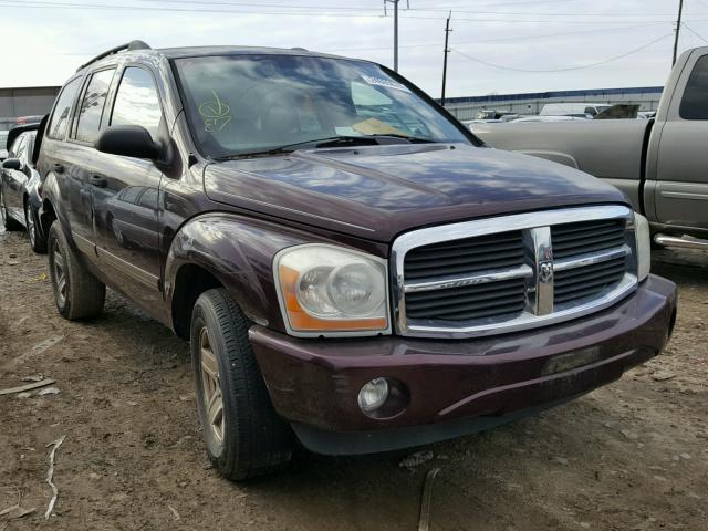 1D4HB48N35F511620 - 2005 DODGE DURANGO SL BURGUNDY photo 1