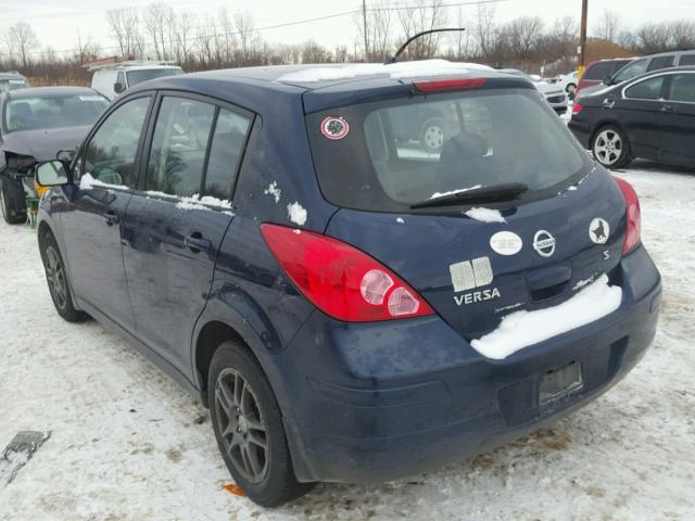 3N1BC13EX7L457265 - 2007 NISSAN VERSA S BLUE photo 3