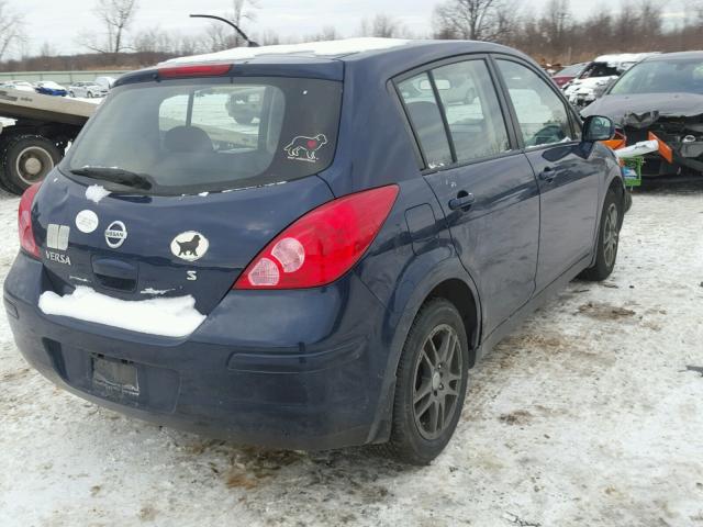 3N1BC13EX7L457265 - 2007 NISSAN VERSA S BLUE photo 4