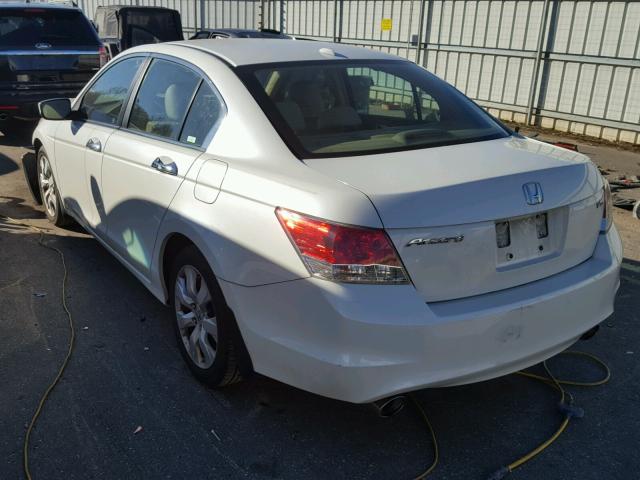 1HGCP36869A023346 - 2009 HONDA ACCORD EXL WHITE photo 3