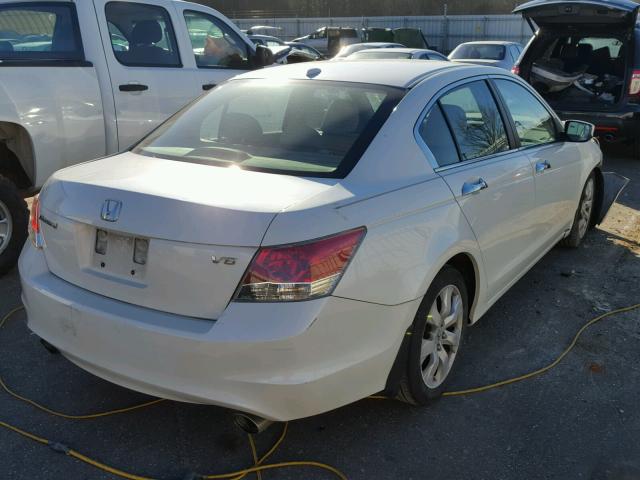 1HGCP36869A023346 - 2009 HONDA ACCORD EXL WHITE photo 4