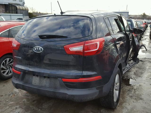 KNDPBCA22C7309913 - 2012 KIA SPORTAGE L BLACK photo 4