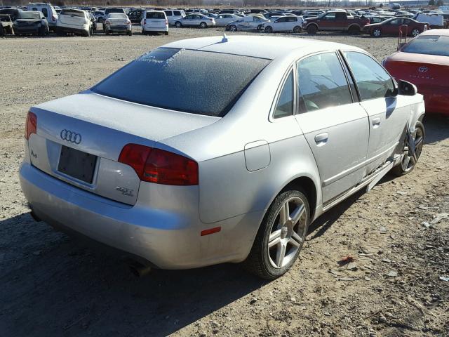 WAUDF78E27A117167 - 2007 AUDI A4 2.0T QU SILVER photo 4