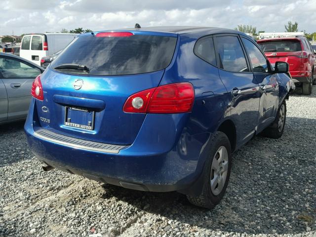 JN8AS5MT9AW023263 - 2010 NISSAN ROGUE S BLUE photo 4