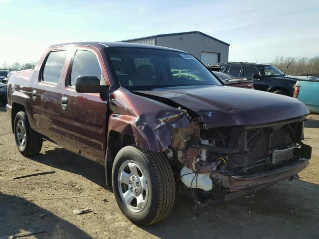 5FPYK1F24CB455393 - 2012 HONDA RIDGELINE BURGUNDY photo 1