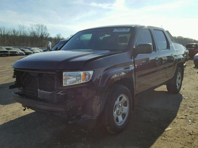 5FPYK1F24CB455393 - 2012 HONDA RIDGELINE BURGUNDY photo 2