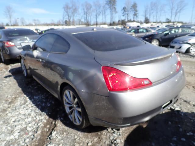 JNKCV64E98M123189 - 2008 INFINITI G37 BASE GRAY photo 3