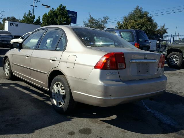 2HGES16582H595947 - 2002 HONDA CIVIC LX BROWN photo 3