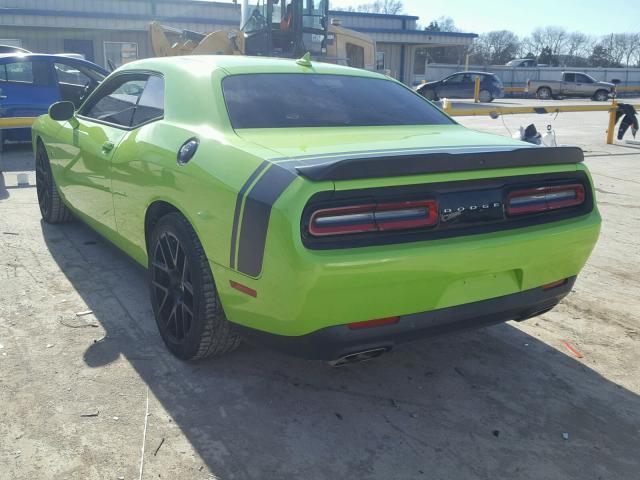 2C3CDZFJ3FH773933 - 2015 DODGE CHALLENGER GREEN photo 3