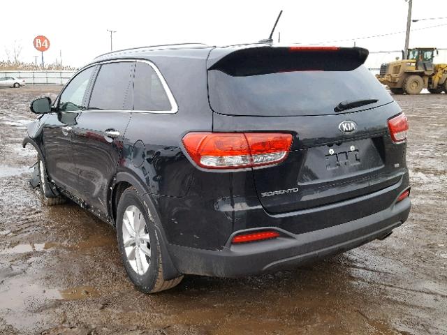 5XYPGDA39HG264589 - 2017 KIA SORENTO LX BLACK photo 3