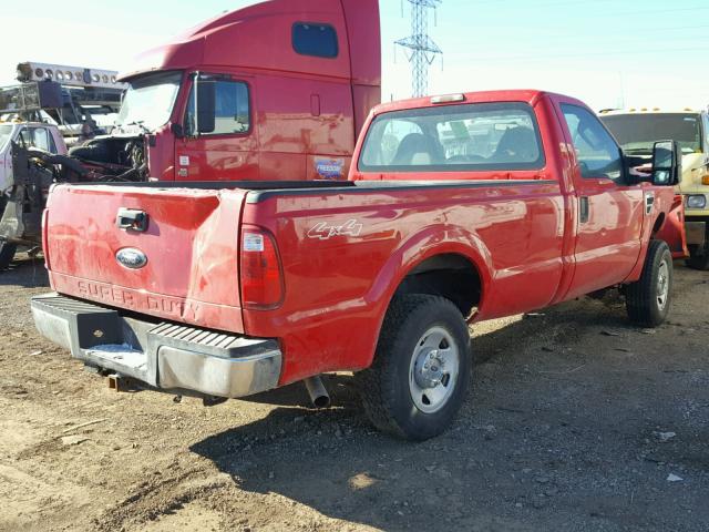 1FTNF21548EC84418 - 2008 FORD F250 SUPER RED photo 4