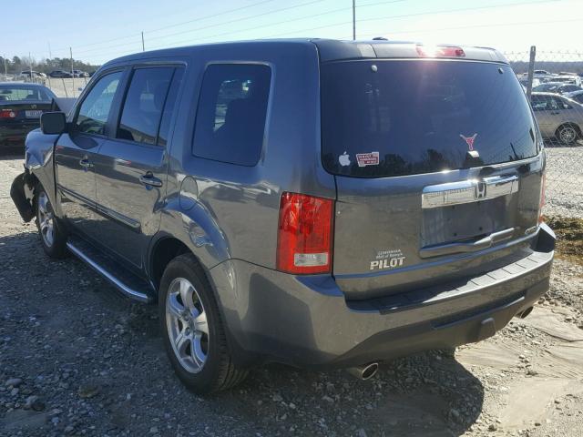 5FNYF4H79CB005567 - 2012 HONDA PILOT EXLN GRAY photo 3