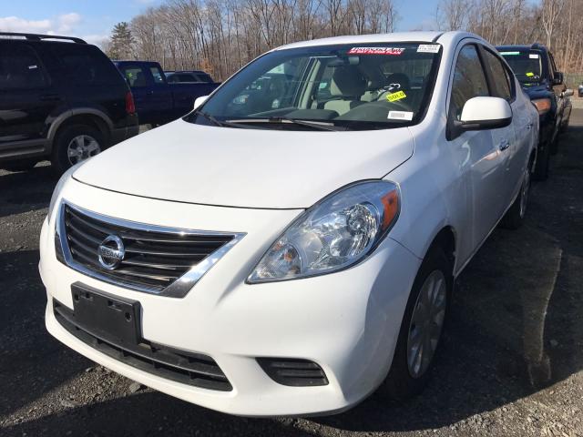 3N1CN7APXCL854135 - 2012 NISSAN VERSA S WHITE photo 2