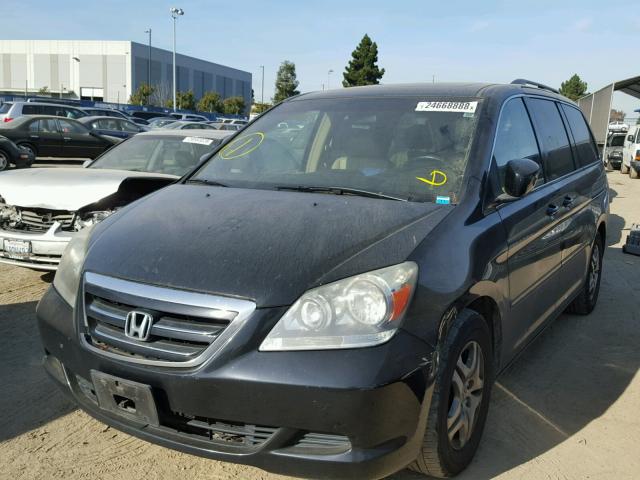 5FNRL38646B063606 - 2006 HONDA ODYSSEY EX BLACK photo 2