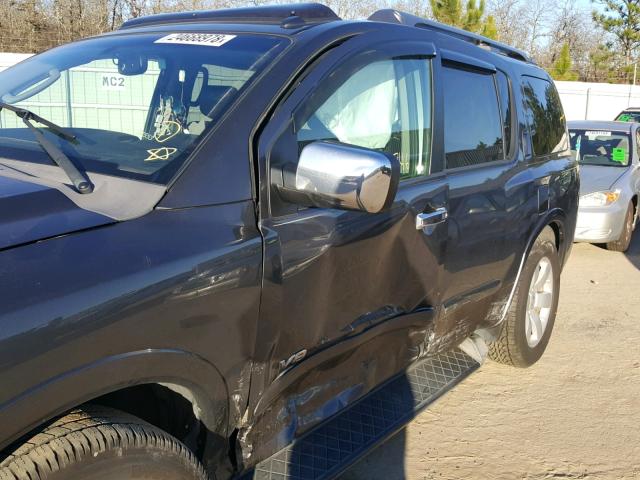 5N1AA08DX8N627968 - 2008 NISSAN ARMADA SE GRAY photo 9