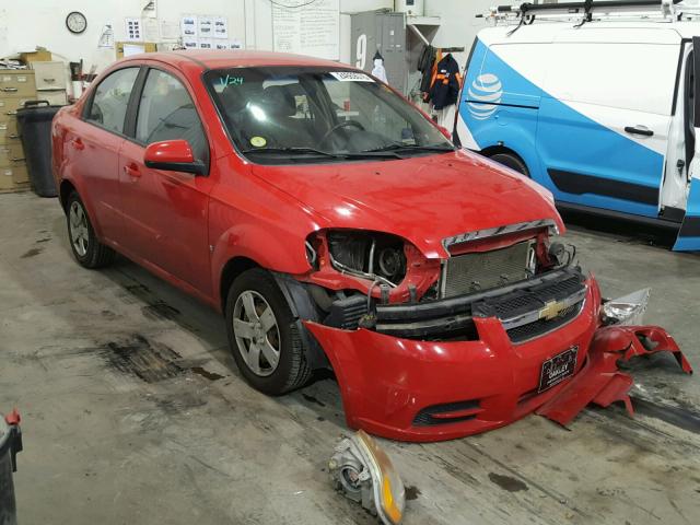 KL1TD56E89B326624 - 2009 CHEVROLET AVEO LS RED photo 1