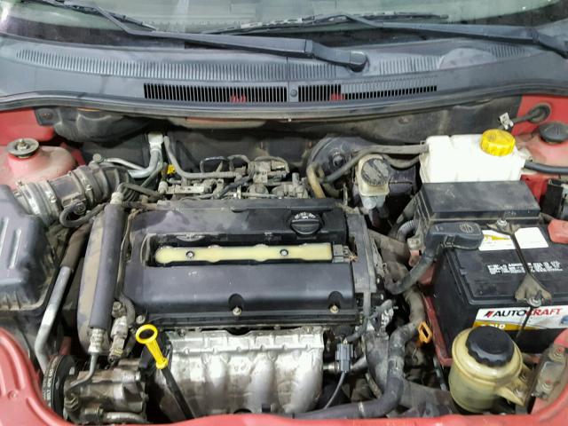 KL1TD56E89B326624 - 2009 CHEVROLET AVEO LS RED photo 7