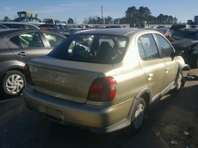 JTDBT1238Y0006198 - 2000 TOYOTA ECHO BEIGE photo 4