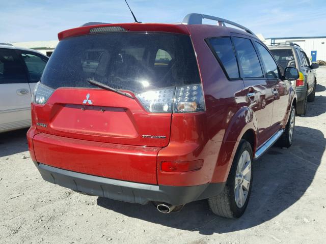 JA4LS31W59Z010215 - 2009 MITSUBISHI OUTLANDER RED photo 4