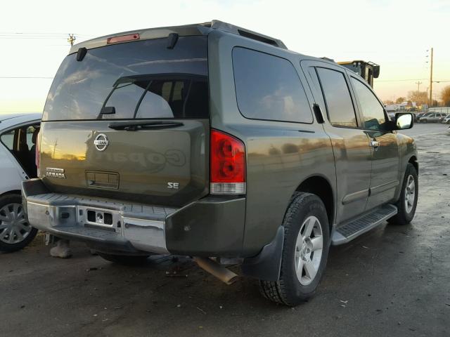 5N1AA08A24N744962 - 2004 NISSAN ARMADA SE GREEN photo 4