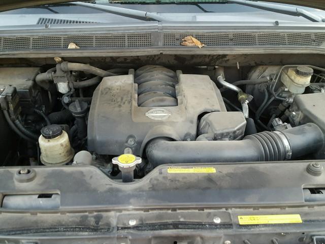 5N1AA08A24N744962 - 2004 NISSAN ARMADA SE GREEN photo 7