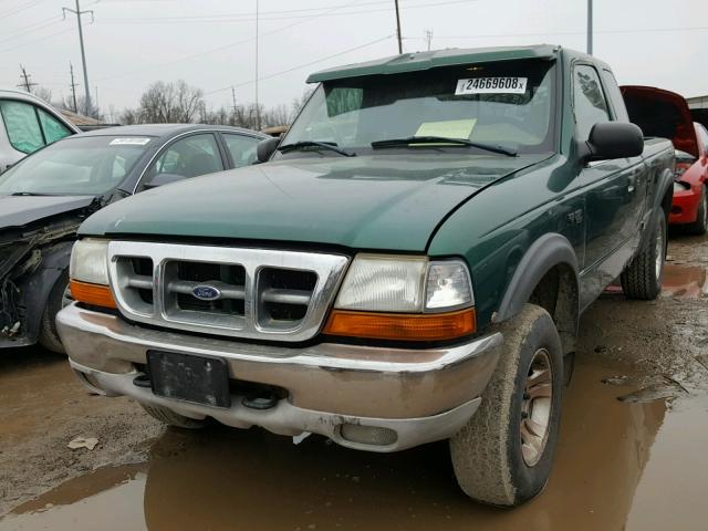 1FTZR15V7YTB19651 - 2000 FORD RANGER SUP GREEN photo 2