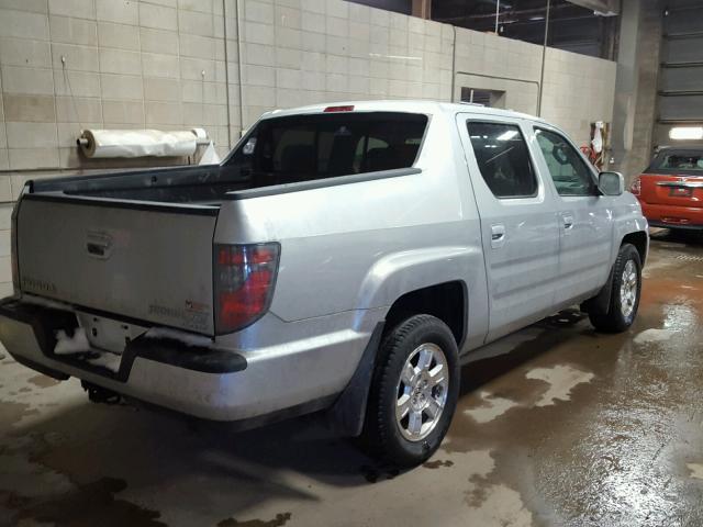 5FPYK1F47EB004205 - 2014 HONDA RIDGELINE SILVER photo 4