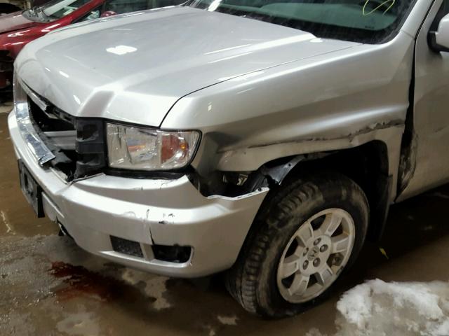 5FPYK1F47EB004205 - 2014 HONDA RIDGELINE SILVER photo 9