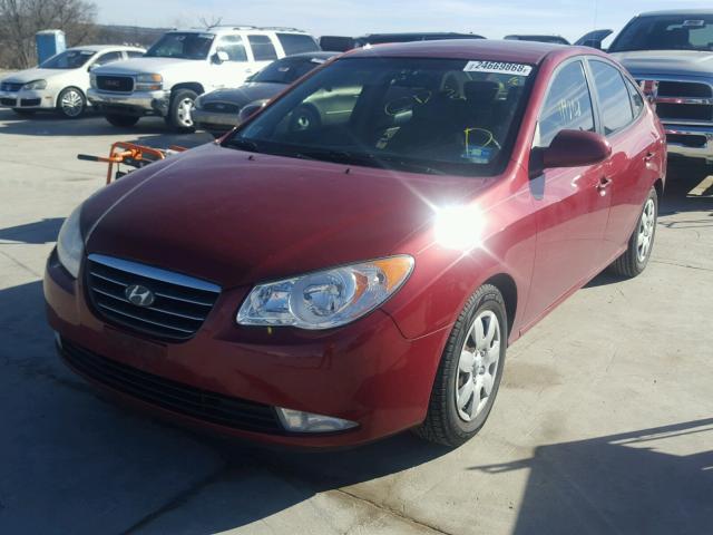 KMHDU46DX8U295857 - 2008 HYUNDAI ELANTRA GL RED photo 2