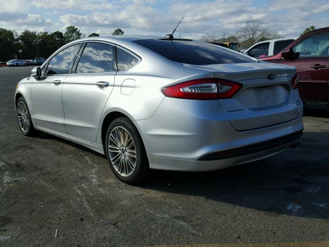 3FA6P0HD1ER274852 - 2014 FORD FUSION SE SILVER photo 3