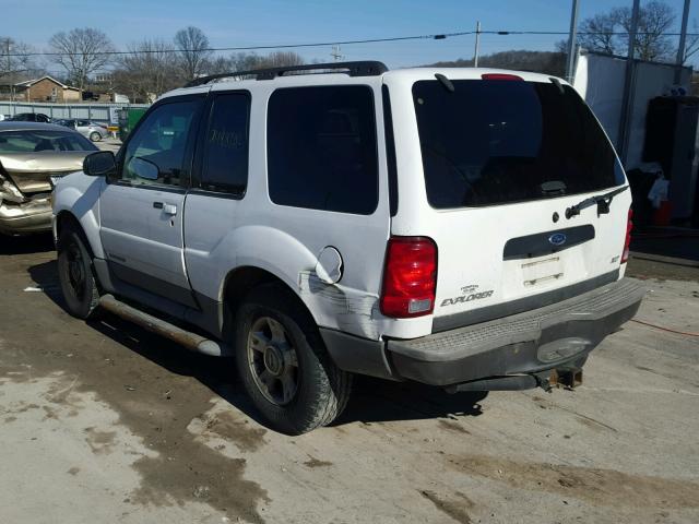 1FMYU70E71UA27861 - 2001 FORD EXPLORER S WHITE photo 3