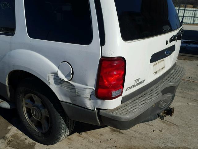 1FMYU70E71UA27861 - 2001 FORD EXPLORER S WHITE photo 9