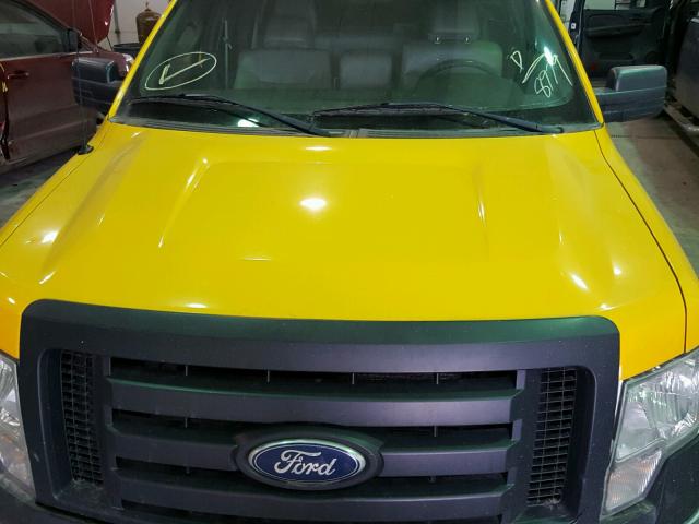 1FTFX1EV1AKB98979 - 2010 FORD F150 SUPER YELLOW photo 9