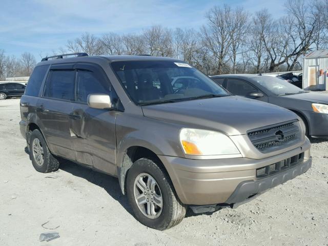 2HKYF18565H527705 - 2005 HONDA PILOT EXL GOLD photo 1