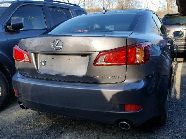 JTHCF5C22C5056940 - 2012 LEXUS IS 250 GRAY photo 4