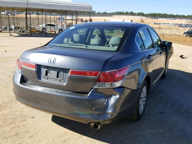 1HGCP2F31BA040835 - 2011 HONDA ACCORD LX GRAY photo 4