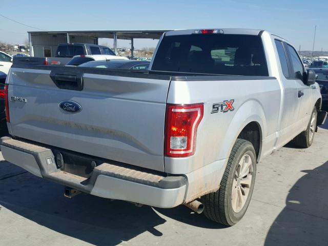 1FTEX1CP0HKC52685 - 2017 FORD F150 SUPER SILVER photo 4