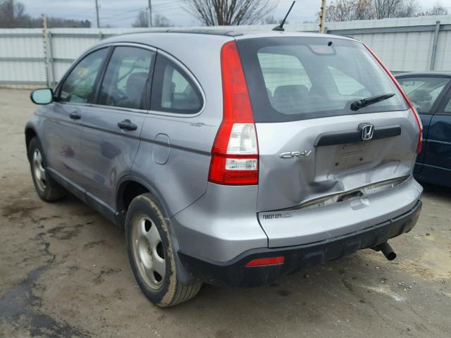 5J6RE38388L004374 - 2008 HONDA CR-V LX SILVER photo 3