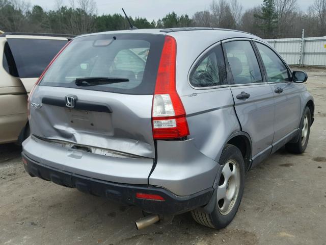 5J6RE38388L004374 - 2008 HONDA CR-V LX SILVER photo 4