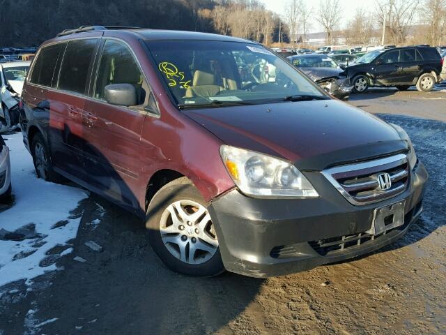 5FNRL38607B408860 - 2007 HONDA ODYSSEY EX RED photo 1