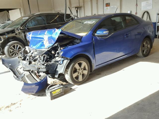 KNAFU6A24A5255110 - 2010 KIA FORTE EX BLUE photo 2