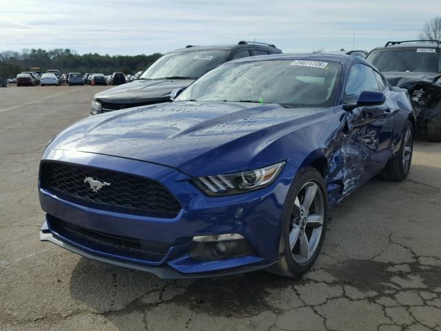 1FA6P8AM6G5218436 - 2016 FORD MUSTANG BLUE photo 2