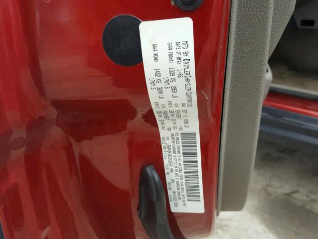 1J4GR48K26C192721 - 2006 JEEP GRAND CHER BURGUNDY photo 10