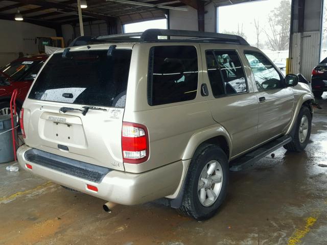 JN8DR09X73W701454 - 2003 NISSAN PATHFINDER TAN photo 4