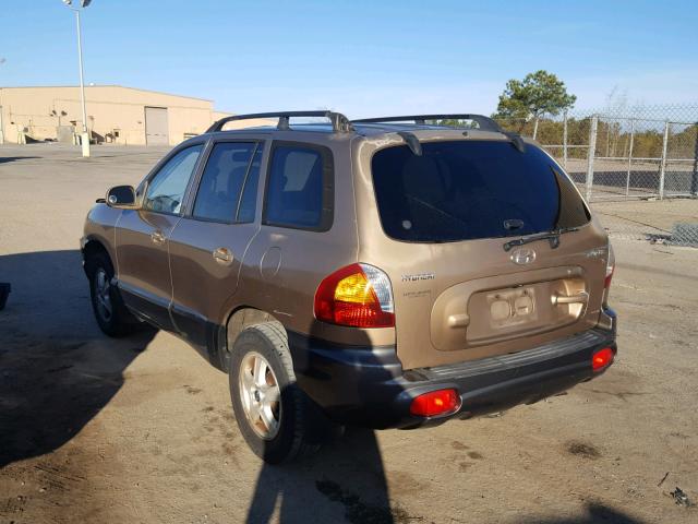 KM8SC13DX2U191258 - 2002 HYUNDAI SANTA FE G GOLD photo 3