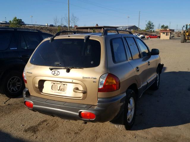 KM8SC13DX2U191258 - 2002 HYUNDAI SANTA FE G GOLD photo 4