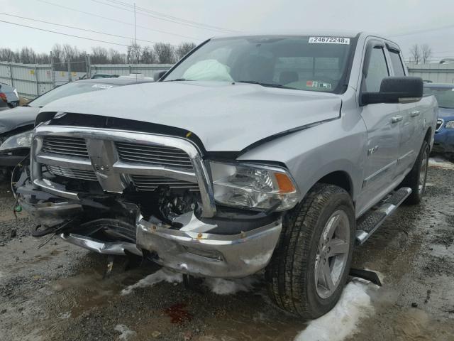 1D7RV1GP6AS130104 - 2010 DODGE RAM 1500 SILVER photo 2