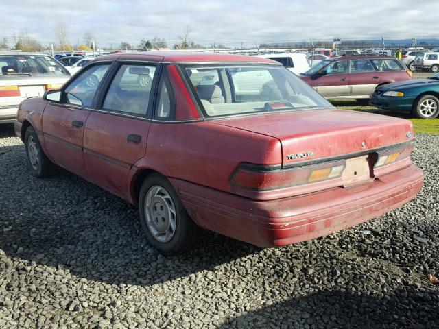 2FAPP36X7NB135326 - 1992 FORD TEMPO GL RED photo 3