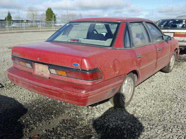 2FAPP36X7NB135326 - 1992 FORD TEMPO GL RED photo 4